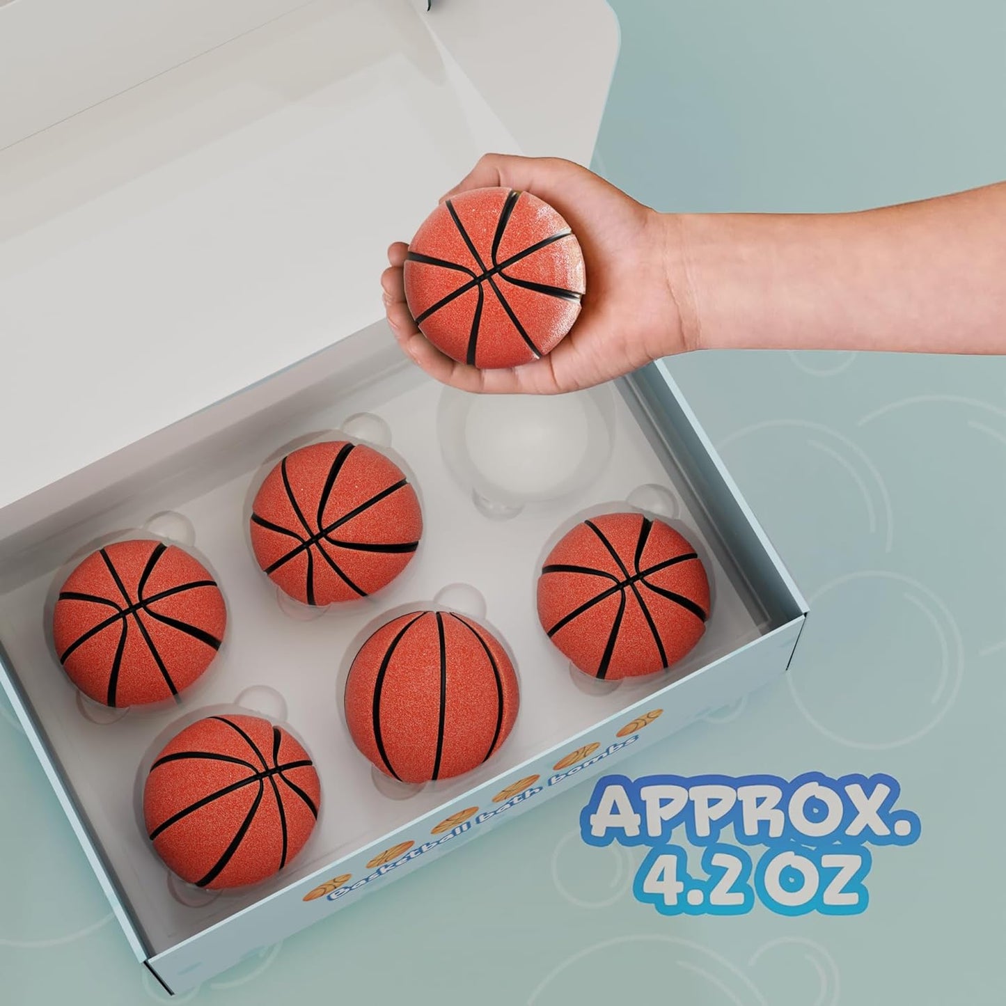 Kids Basketball Bath Bombs with prize Inside