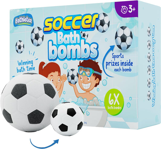 Kids Soccer Bath Bombs with prize Inside