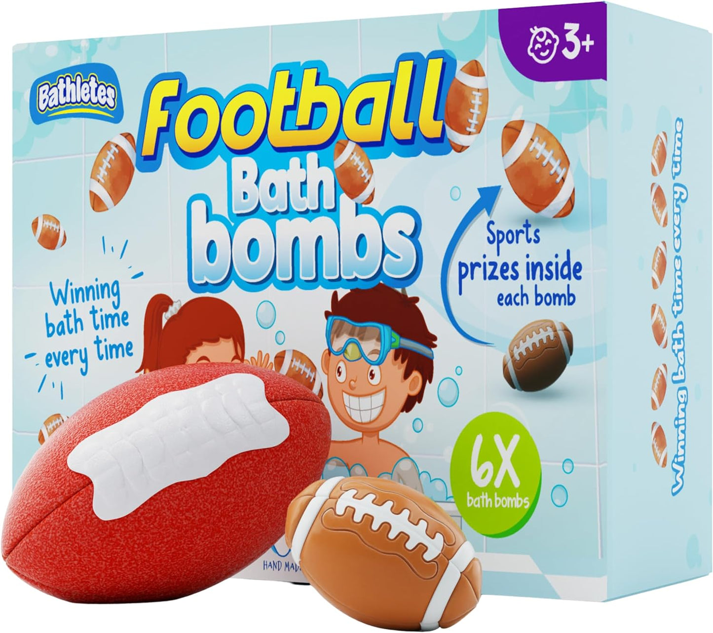 Kids Football Bath Bombs with prize Inside