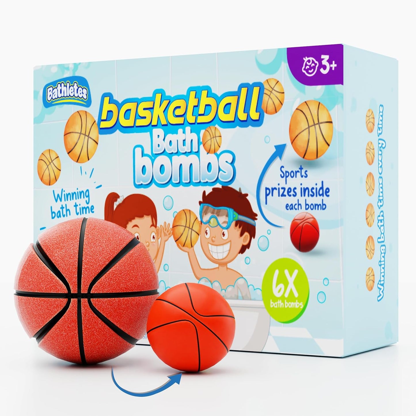 Kids Basketball Bath Bombs with prize Inside