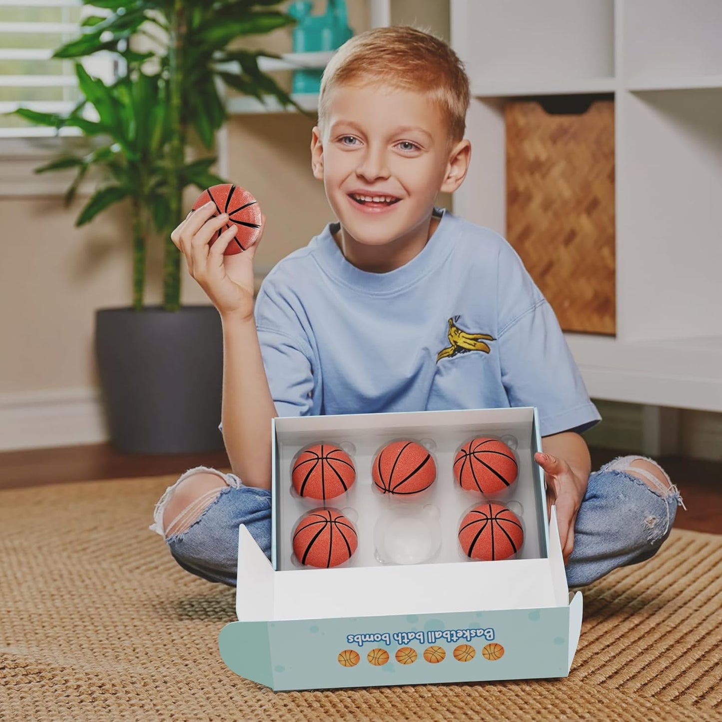 Kids Basketball Bath Bombs with prize Inside